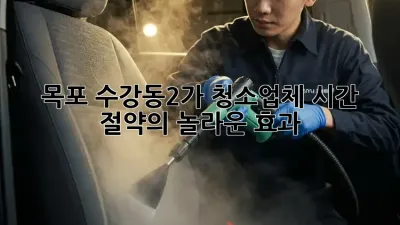 목포 수강동2가 청소업체, 시간 절약의 놀라운 효과!