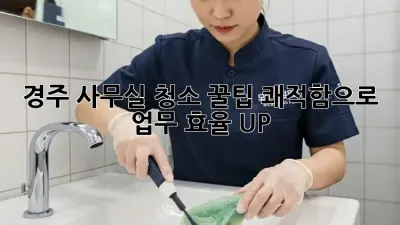 경주 사무실 청소🧹 꿀팁! 쾌적함으로 업무 효율 UP!